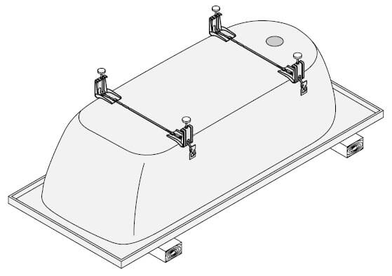 Установка акриловой ванны на ножки